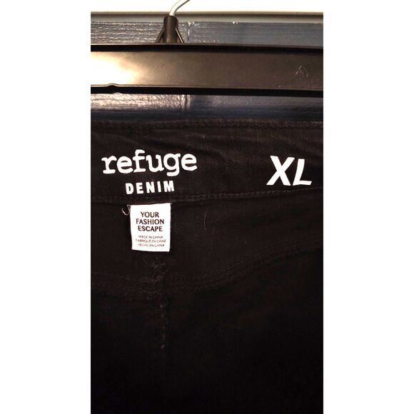 Refuge Denim Women's XL Black Denim Jean Mini Skirt - Picture 3 of 6